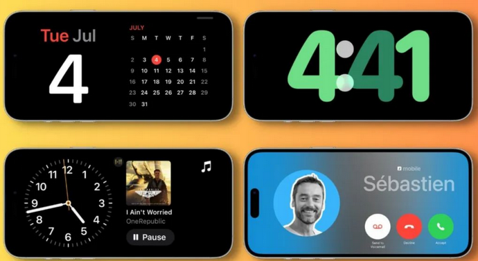 五原苹果手机维修分享iOS17横屏充电待机显示有什么好处 
