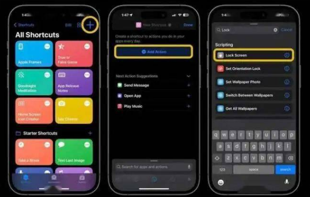 五原苹果14锁屏维修店分享iPhone14升级iOS16.4后如何创建锁屏快捷方式 